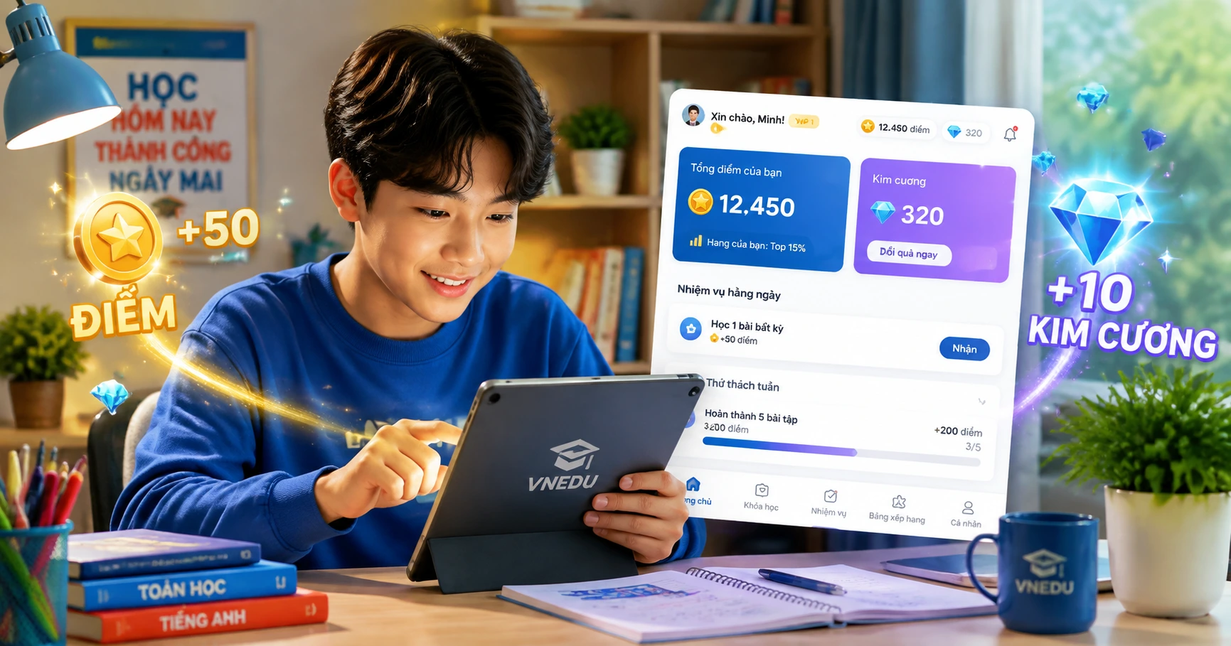 Hướng Dẫn Cách Kiếm Kim Cương Trên VNEDU Hiệu Quả Nhất - image 2 Hướng Dẫn Cách Kiếm Kim Cương Trên VNEDU Hiệu Quả Nhất - image 2