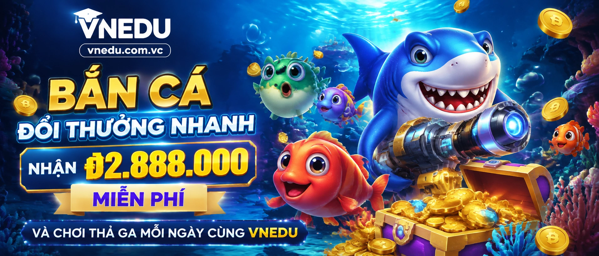 Bắn Cá vnedu giao diện sảnh game đại dương trên mobile