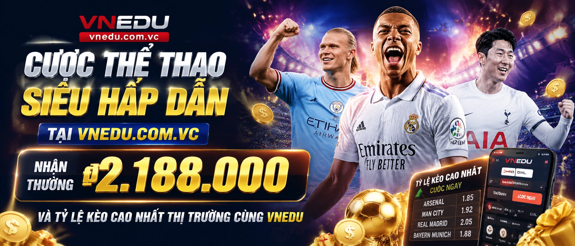 Màn hình vnedu với bố cục hỗ trợ rõ ràng